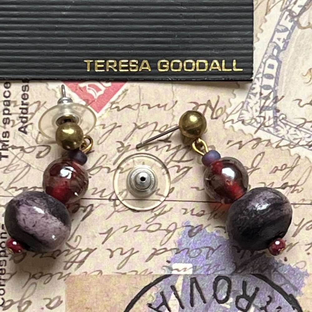 TERESA GOODALL Organic Dangling Post Earrings